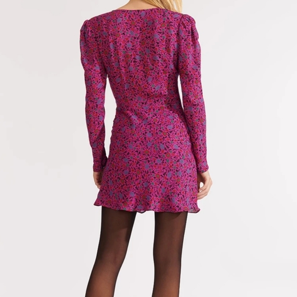 NWT Veronica Beard silk fuchsia Verona dress - Picture 4 of 8
